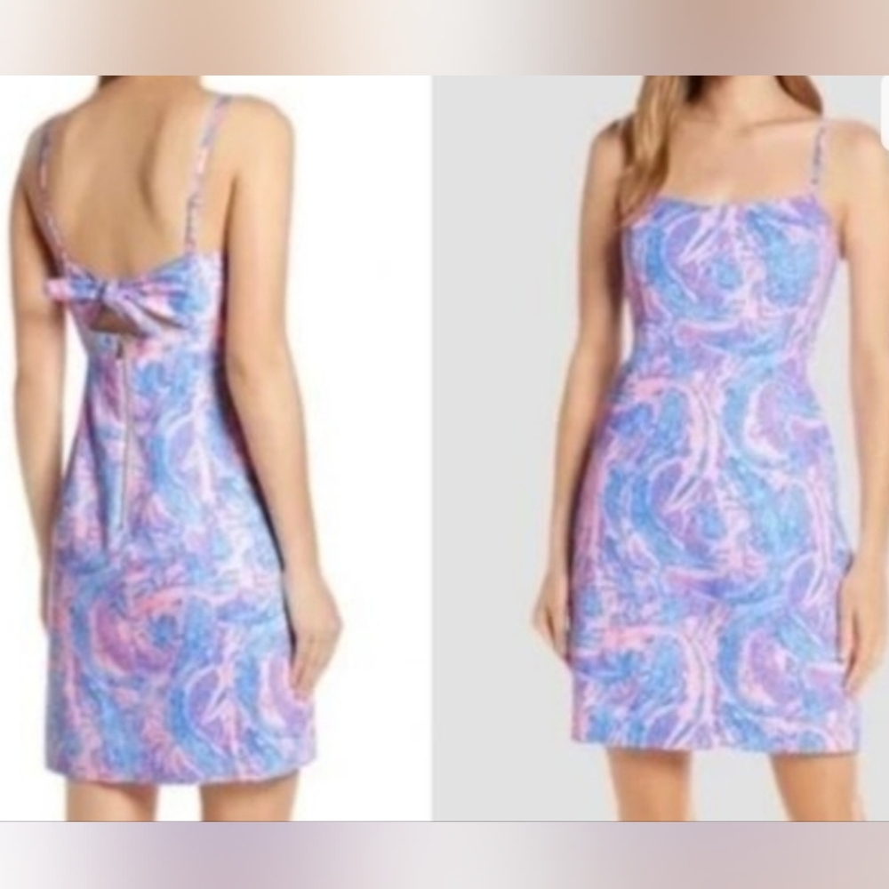 Lilly Pulitzer Vibrant Pink Blue Alligator Pineapple Print
